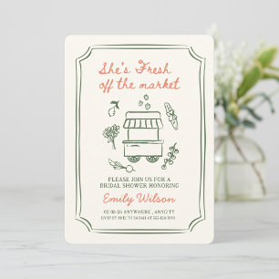 Fresh Off the Market Bridal Shower Invitation