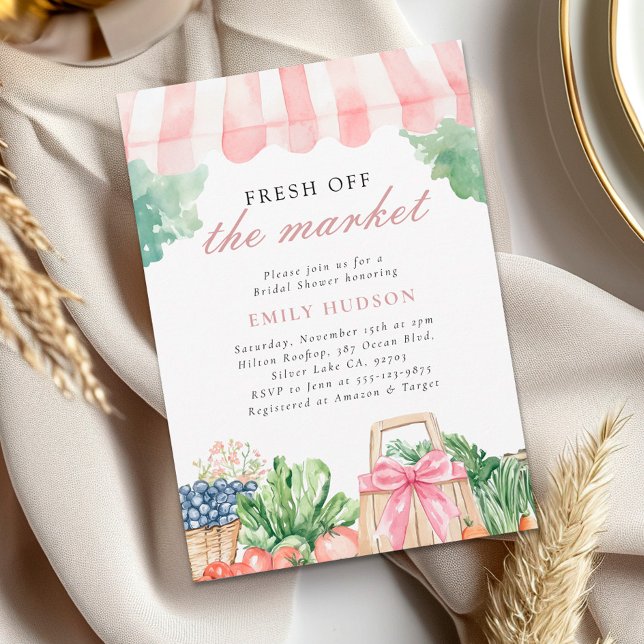 Fresh Off The Market Bridal Shower Invitation (Creator Uploaded)