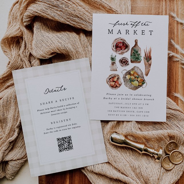 Fresh Off The Market Bridal Shower Invitation (Creator Uploaded)