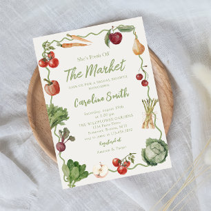 Fresh Off The Market Bridal Shower Invitation