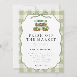 Fresh Off The Market Bridal Shower Invitation