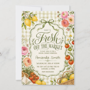 Fresh Off the Market Bridal Shower Invitation