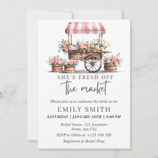 Fresh Off The Market Bridal Shower Invitation Temp