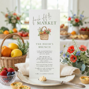  Fresh off the Market Bridal Shower Menu Invitation