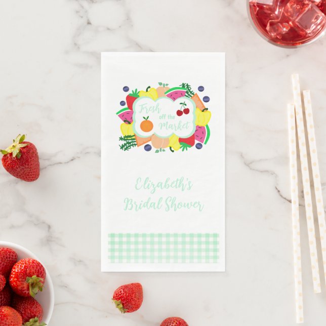 Fresh Off The Market Bridal Shower Napkin (Insitu)