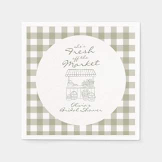 Fresh off the Market Bridal Shower Napkin