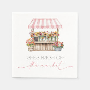 Fresh off the Market Bridal Shower Napkin