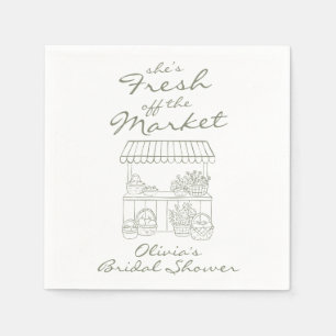 Fresh off the Market Bridal Shower Napkin