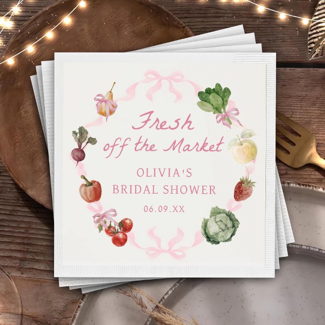 Fresh Off The Market Bridal Shower Napkins (Creator Uploaded)