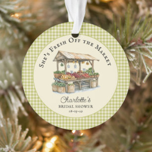 Fresh Off the Market Bridal Shower Ornament Gift