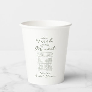 Fresh off the Market Bridal Shower Paper Cups