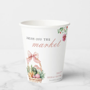 Fresh Off The Market Bridal Shower Paper Cups