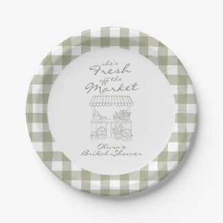 Fresh off the Market Bridal Shower Paper Plate