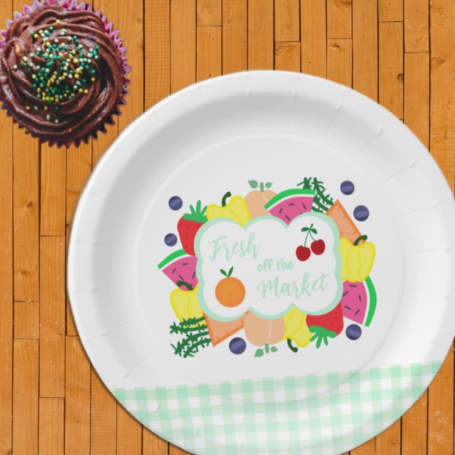 Fresh Off The Market Bridal Shower Paper Plate (Creator Uploaded)