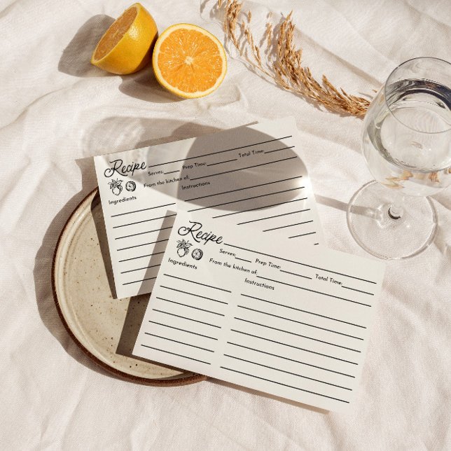 Fresh Off The Market Bridal Shower Recipe Card (Creator Uploaded)