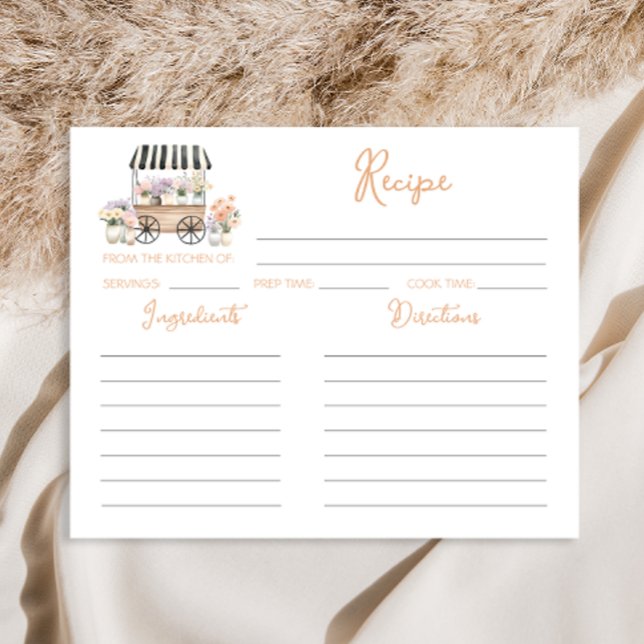 Fresh Off The Market Bridal Shower Recipe Card (Creator Uploaded)