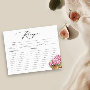 Fresh Off The Market Bridal Shower Recipe Cards