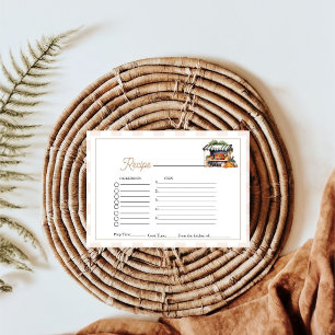 Fresh Off The Market bridal shower recipe request Enclosure Card