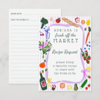 FRESH OFF THE MARKET Bridal Shower Recipe Request