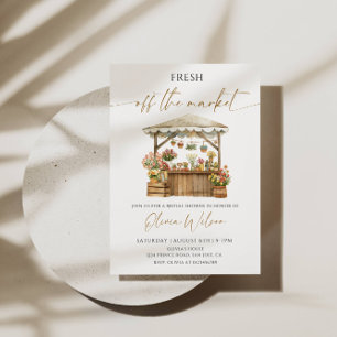 Fresh Off the Market Bridal Shower – Rustic & Fun  Invitation