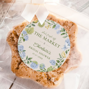 Fresh Off the Market Bridal Shower Sticker