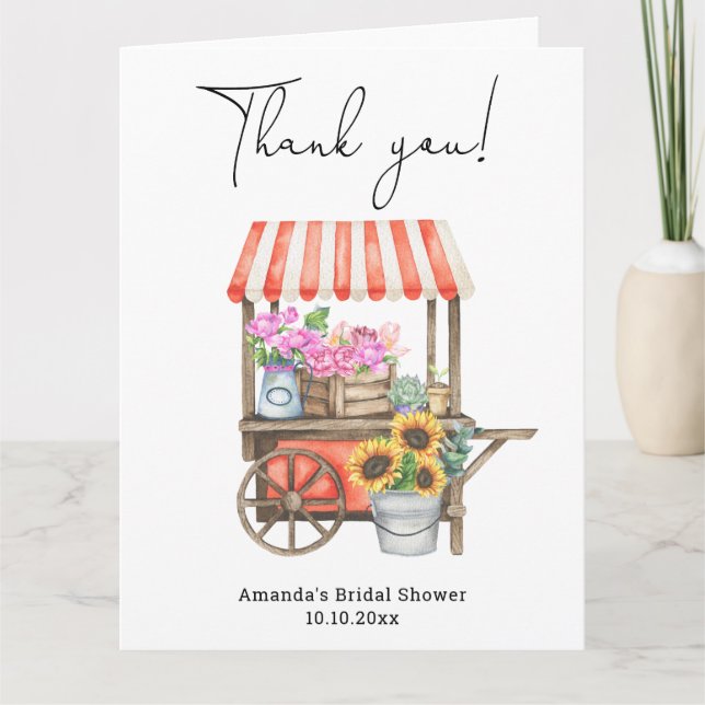 Fresh Off the Market Bridal Shower Thank you (Front)