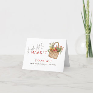 Fresh off the Market Bridal Shower Thank you Card