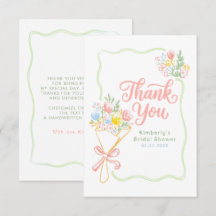 Fresh Off The Market Bridal Shower Thank You Card