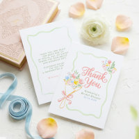 Fresh Off The Market Bridal Shower Thank You Card