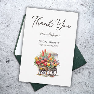 Fresh Off The Market Bridal Shower Thank You Card