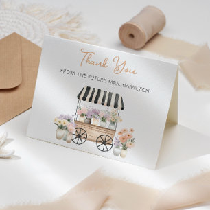 Fresh Off The Market Bridal Shower Thank You card
