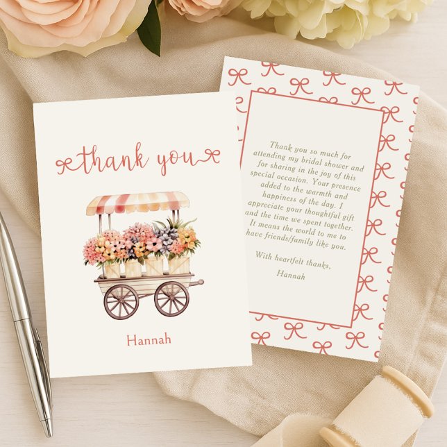 Fresh off the Market Bridal Shower Thank You Card (Creator Uploaded)