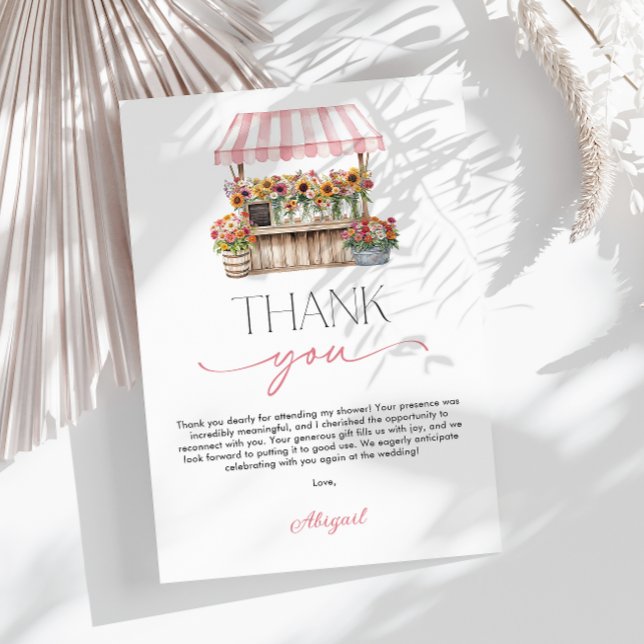 Fresh off the Market Bridal Shower Thank You Card (Fresh off the Market Bridal Shower Thank You Card)