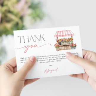 Fresh off the Market Bridal Shower Thank You Card