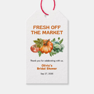 Fresh Off The Market Bridal Shower Thank You  Gift Tags