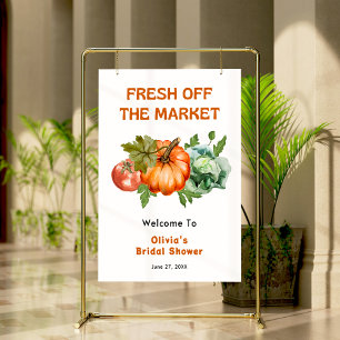Fresh Off The Market Bridal Shower Welcome Poster