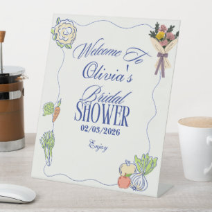 Fresh Off the Market Bridal Shower Welcome To Pedestal Sign