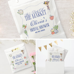 Fresh Off the Market Bridal Shower Whimsical Favour Bag