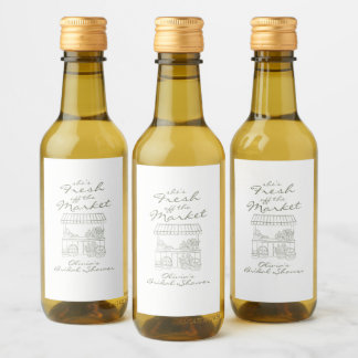 Fresh off the Market Bridal Shower Wine Label