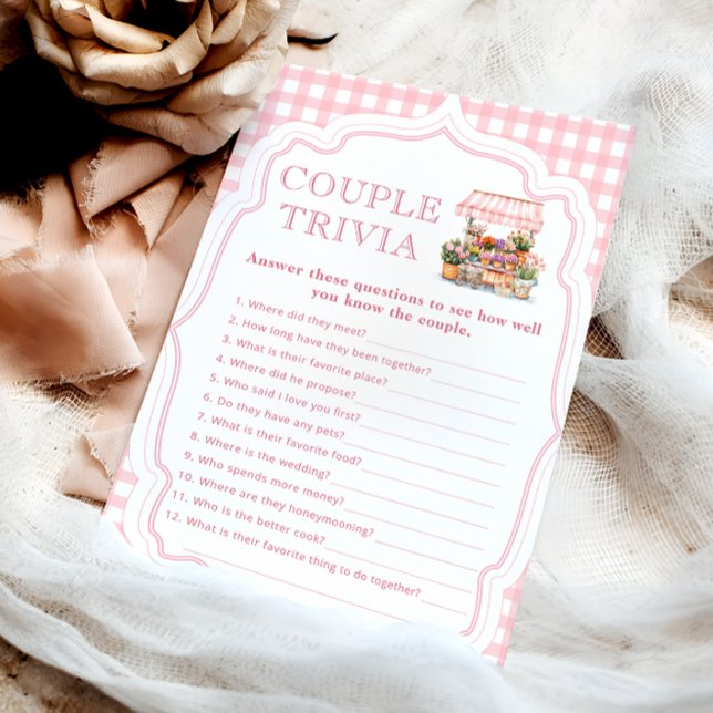 Fresh Off The Market Couple Trivia Bridal Game (Creator Uploaded)