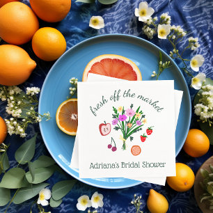 FRESH OFF THE MARKET Cute Custom Bridal Shower Napkin