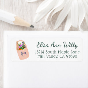 FRESH OFF THE MARKET Cute Custom Bridal Shower Return Address Label