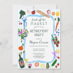 FRESH OFF THE MARKET Cute Custom Retirement Party  Invitation