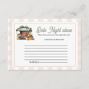 Fresh off the market Date Night Idea Bridal Shower Enclosure Card