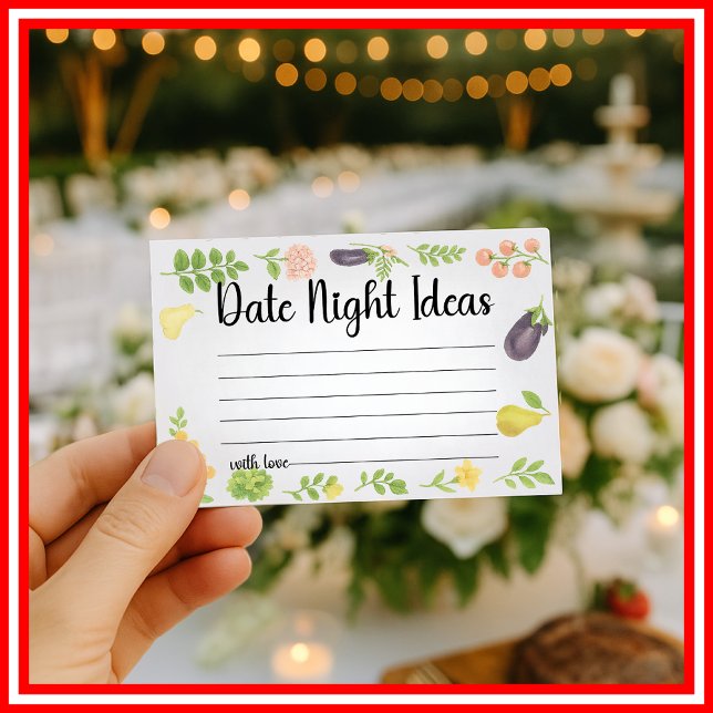Fresh Off The Market Date Night Ideas Bridal  Enclosure Card (Creator Uploaded)