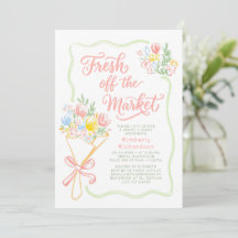 Fresh Off The Market Elegant Pastel Bridal Shower