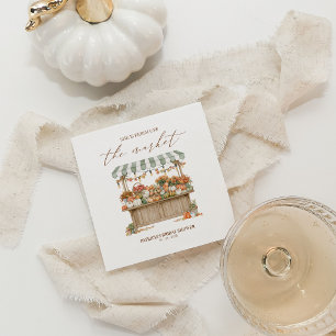 Fresh Off The Market Fall Bridal Shower Napkin