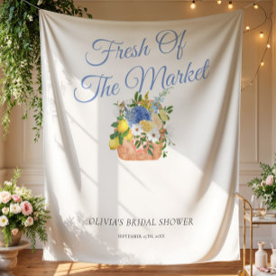 Fresh Off The Market Farmer Bridal Shower Backdrop Tapestry