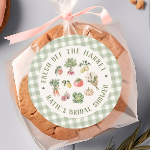 Fresh off the Market Farmers Bridal Shower Sticker