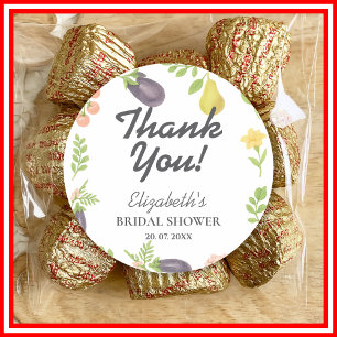 Fresh Off The Market Farmers Market Bridal Shower Classic Round Sticker